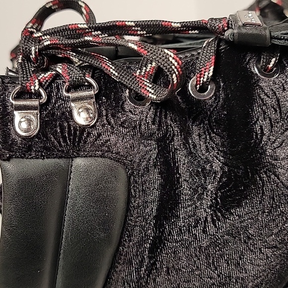 Sam Edelman Sondra Ankle Boots Booties Heels Shoe Lace-up Leather Black Velvet 8 - Picture 8 of 15